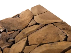 Beliani Sivupoyta Tiikki Vaalea Puu Nelson Clearance