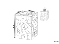 Beliani Sivupoyta Tiikki Vaalea Puu Nelson Clearance