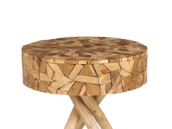 Beliani Sivupoyta Tiikki Vaalea Puu Thorsby Sale