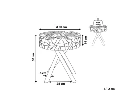 Beliani Sivupoyta Tiikki Vaalea Puu Thorsby Sale
