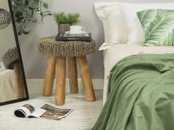 Beliani Sivupoyta Tiikki Vaaleanruskea Kelsey Discount