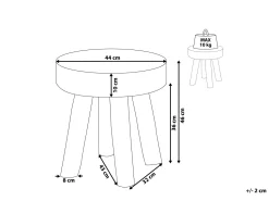 Beliani Sivupoyta Tiikki Vaaleanruskea Kelsey Discount