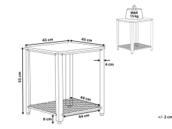 Beliani Sivupoyta Tumma Puu/Musta Aston Discount
