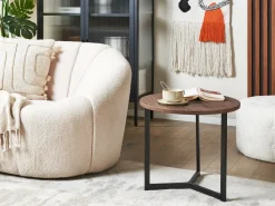 Beliani Sivupoyta Tumma Puu/Musta Tippo Cheap