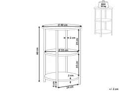 Beliani Sivupoyta Tumma Puu/Musta Tolar Online