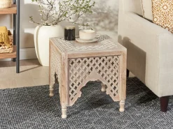 Beliani Sivupoyta Vaalea Mangopuu Kadma Outlet