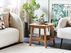 Beliani Sivupoyta Vaalea Puu Tulare Cheap