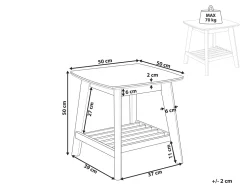 Beliani Sivupoyta Vaalea Puu Tulare Cheap