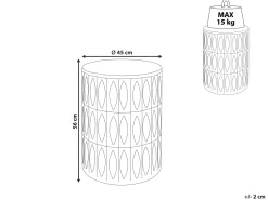 Beliani Sivupoyta Vaaleanharmaa Deara Best Sale
