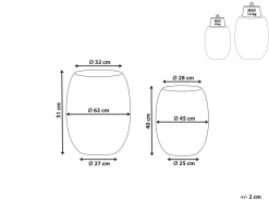 Beliani Sivupoytasetti Musta 2 Kpl Uhana Cheap