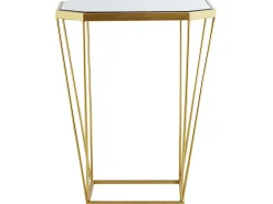 Beliani Sivupoytasetti Peililasitasolla Metalli Kulta 2 Kpl Sierra Hot