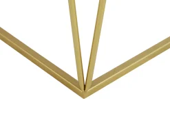 Beliani Sivupoytasetti Peililasitasolla Metalli Kulta 2 Kpl Sierra Hot