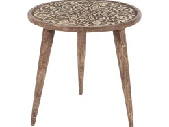 Beliani Sivupoytasetti Tumma Mangopuu 2 Kpl Ranja Flash Sale