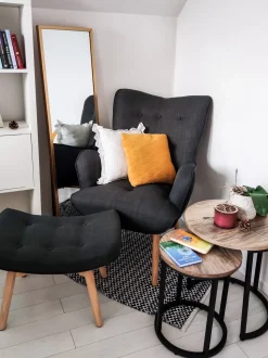 Beliani Sivupoytasetti Tumma Puu/Musta 2 Kpl Dixie New