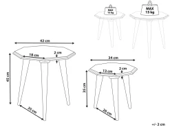 Beliani Sivupoytasetti Vaaleansininen 2 Kpl Kanri Shop