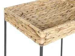 Beliani Sivupoytasetti Vesihyasintti Luonnonvari/Musta 3 Kpl Hawi Sale