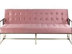 Beliani Sohva 3-Istuttava Samettinen Vaaleanpunainen Marstal Discount