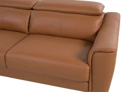 Beliani Sohva Nahkainen Ruskea Narwik Fashion