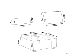 Beliani Sohvan Osa 1-Istuttava Harmaa Tibro Best