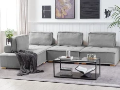 Beliani Sohvan Osa 1-Istuttava Harmaa Tibro Best