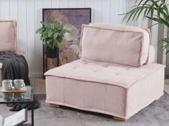 Beliani Sohvan Osa 1-Istuttava Vaaleanpunainen Tibro Fashion