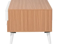 Beliani Sohvapoyta 2 Laatikkoa Vaalea Puu/Valkoinen Alloa Best