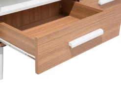 Beliani Sohvapoyta 2 Laatikkoa Vaalea Puu/Valkoinen Alloa Best