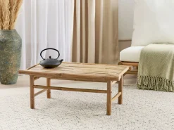 Beliani Sohvapoyta Bambu Vaalea Puu Todi Shop