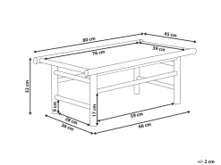 Beliani Sohvapoyta Bambu Vaalea Puu Todi Shop
