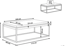 Beliani Sohvapoyta Harmaa Altos Store