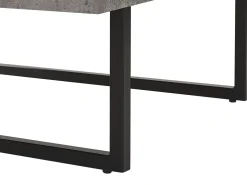 Beliani Sohvapoyta Harmaa/Musta Deluz New