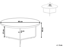 Beliani Sohvapoyta Iso Harmaa/Musta Melody Discount