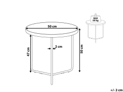Beliani Sohvapoyta Keskikokoinen Harmaa/Musta Melody Cheap