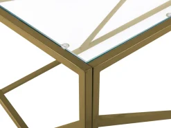 Beliani Sohvapoyta Lasitasolla Metalli Kulta Orland Outlet