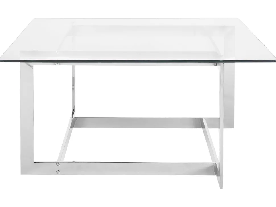 Beliani Sohvapoyta Lasitasolla Metalli Hopea Crystal Online