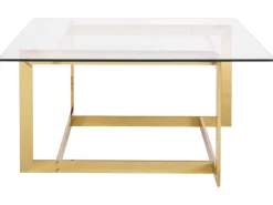 Beliani Sohvapoyta Lasitasolla Metalli Kulta Crystal Outlet