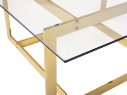 Beliani Sohvapoyta Lasitasolla Metalli Kulta Crystal Outlet