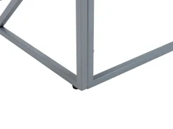 Beliani Sohvapoyta Lasitasolla Metalli Hopea Orland New