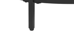 Beliani Sohvapoyta Lasitasolla Rauta Musta Birney Store