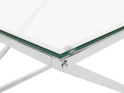 Beliani Sohvapoyta Lasitasolla Rosteri Hopea Beverly Fashion