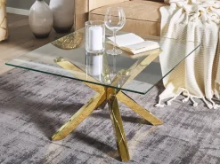 Beliani Sohvapoyta Lasitasolla Rosteri Kulta Starlight Best Sale