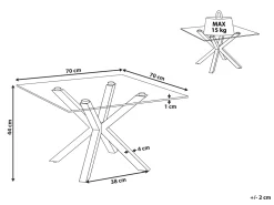 Beliani Sohvapoyta Lasitasolla Rosteri Kulta Starlight Best Sale