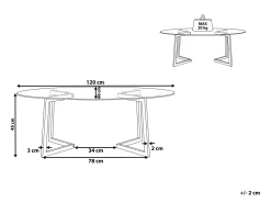 Beliani Sohvapoyta Lasitasolla Teras Hopea Fresno Discount