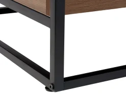 Beliani Sohvapoyta Lasitasolla Tumma Puu/Musta Waco Shop