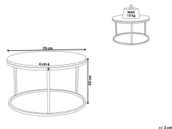 Beliani Sohvapoyta Marmorikuvio Beige/Kulta Coral Outlet