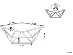 Beliani Sohvapoyta Marmorikuvio Beige/Musta Malibu Best Sale