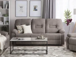 Beliani Sohvapoyta Marmorikuvio Beige/Musta Delano Online