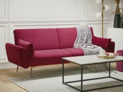 Beliani Sohvapoyta Marmorikuvio Beige/Musta Delano Online