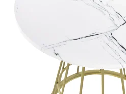 Beliani Sohvapoyta Marmorikuvio Valkoinen/Kulta Concan Cheap