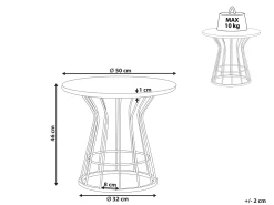 Beliani Sohvapoyta Marmorikuvio Valkoinen/Kulta Concan Cheap